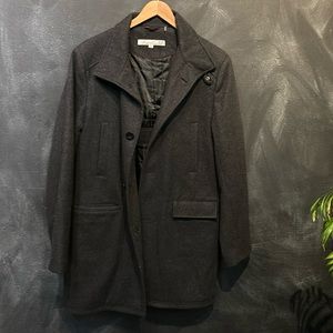 Kenneth Cole trench dark gray with quilted lining. Sexy & handsome coat. OBO